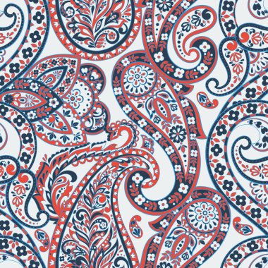 Paisley dikişsiz desen. Batik biçiminde vintage arkaplan