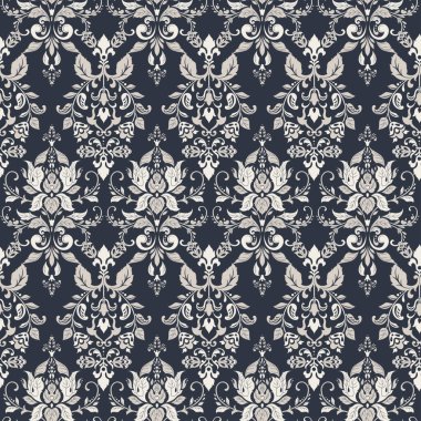 Damask çiçeksiz desen. Kusursuz vektör duvar kağıtları