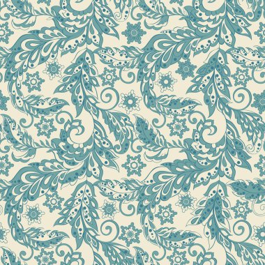 Klasik çiçeksiz desenli. retro vektör arkaplanı