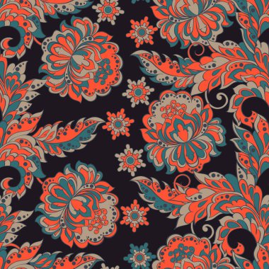 Folklorik Batik vektör süsü. Etnik Çiçeksiz desen.