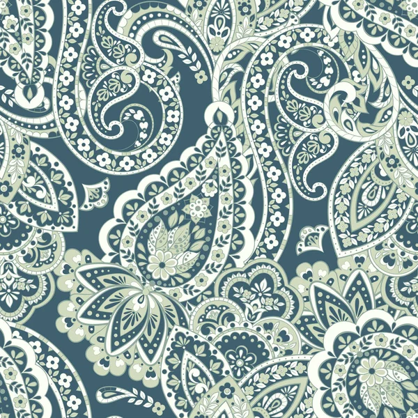 Asya etnik tarzında kusursuz bir şal deseni. Çiçek vektör illüstrasyonu