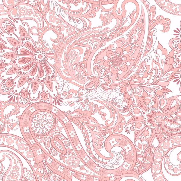 Paisley Pattern Fond Textile Asiatique Sans Couture — Image vectorielle