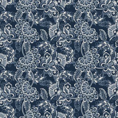 Vektör çiçeksiz kumaş deseni