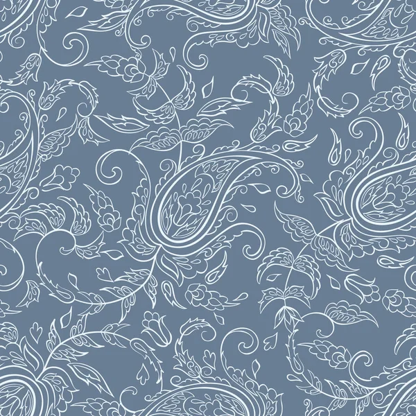 Asya Batik Stilinde Desensiz Tekstil Deseni — Stok Vektör