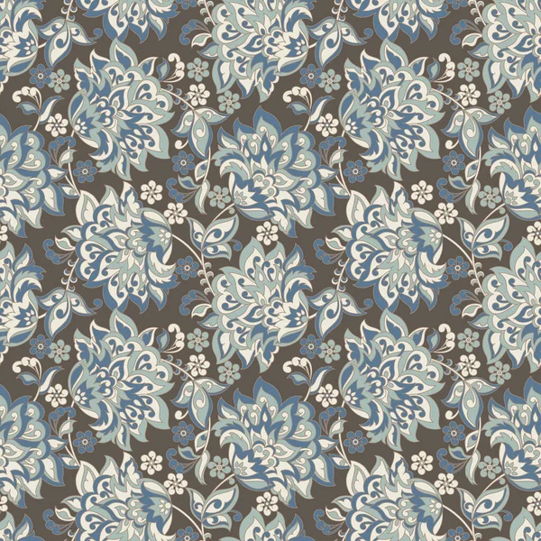 Fleurs Style Vintage Motif Sans Couture Fond Vectoriel Floral — Image vectorielle