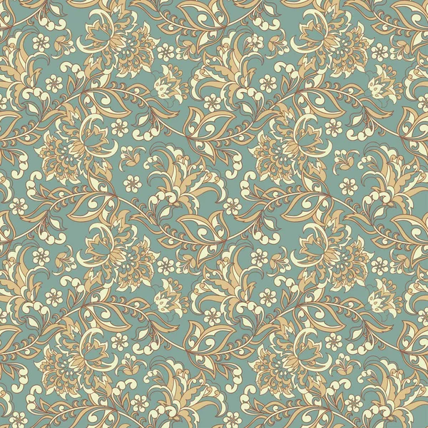 Fondo Vintage Floral Patrón Vector Sin Costura — Archivo Imágenes Vectoriales