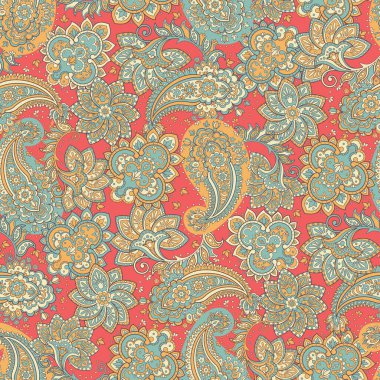 Kusursuz desenli. Çiçek vektör illüstrasyonu