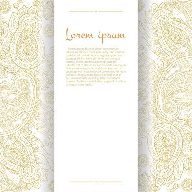 Klasik desenli desenli bir tebrik kartı.