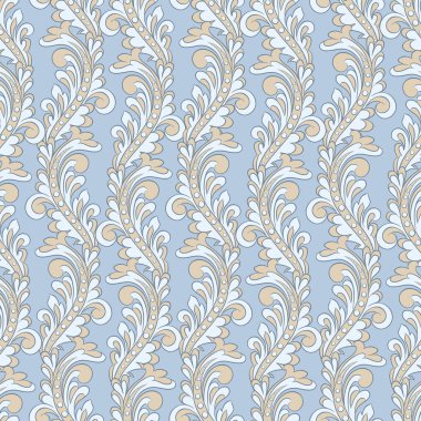 Kusursuz klasik barok deseni. Vektör arkaplanı
