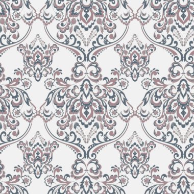 Vektör Barok çiçek deseni. Klasik çiçek süsü. Duvar kağıtları, tekstil, kumaş için klasik doku