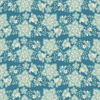 Çiçekli kusursuz vektör deseni