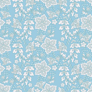 Çiçeksel oryantal etnik geçmiş. pürüzsüz vektör deseni