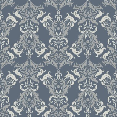 Damask Kusursuz Düzen. Çiçekli eski duvar kâğıdı