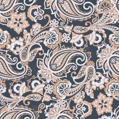 Süslü kumaş arka plan. Paisley pürüzsüz desen