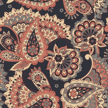 Hint tarzında çiçekli desensiz desenler. Çiçek vektör arkaplanı