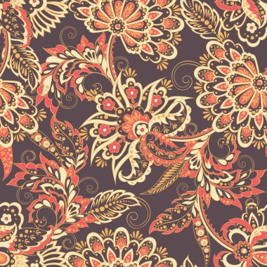 Folklorik Batik vektör süsü. Etnik Çiçeksiz desen.