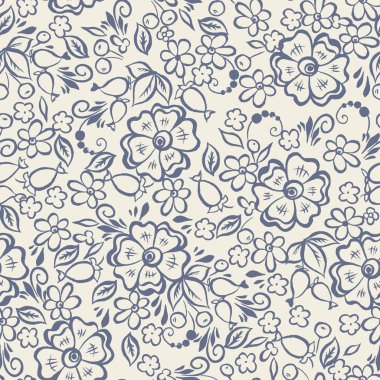 Çiçeksiz desenli, Rus halk tarzında çiçekler..