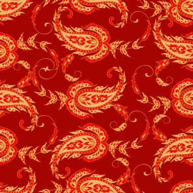 Paisley dikişsiz desen. Batik biçiminde vintage arkaplan