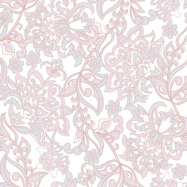 Çiçeksiz vektör deseni. Barok stili duvar kağıdı. 