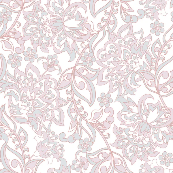 Floral Seamless Vector Pattern Baroque Style Wallpaper — Stock Vector