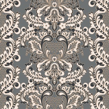 Barok Kusursuz Desen. Çiçek vektör duvar kağıdı