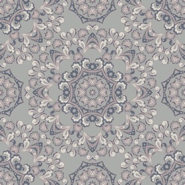 Arabesk kusursuz desen. Vektör Arkaplan Vintage Hint Biçimi