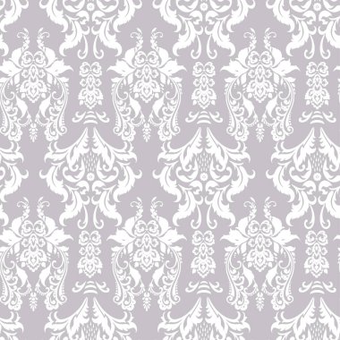 Eski, dikişsiz duvar kağıdı. Çiçek vektörü