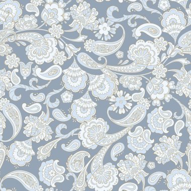 Çiçekli desensiz desen. damasör vektör arkaplanı