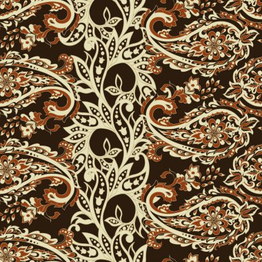 Şal desenli, desensiz bir süs. Vektör illüstrasyonu