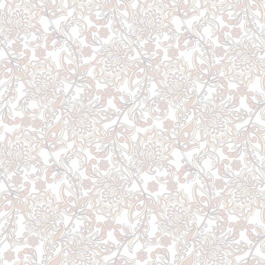 Damask biçimi kusursuz çiçek deseni