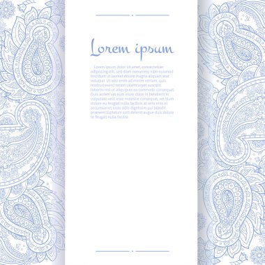 Klasik desenli desenli bir tebrik kartı.