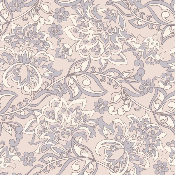 Modèle Vectoriel Sans Couture Floral Fond Écran Style Baroque — Image vectorielle