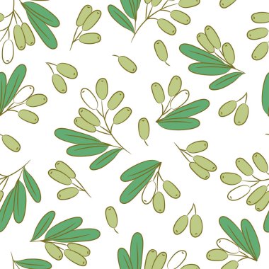 Zeytinler elle çizilmiş desen. yiyecek vektörü arkaplanı