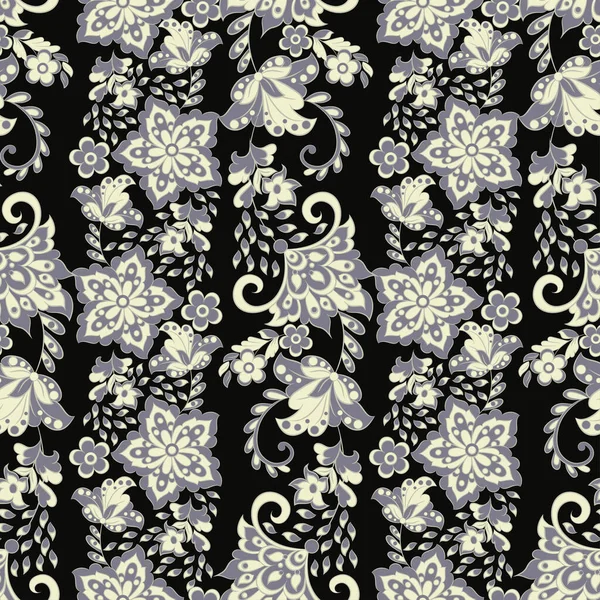 Patrón Étnico Oriental Floral Adorno Árabe Sin Costuras Motivos Ornamentales — Archivo Imágenes Vectoriales