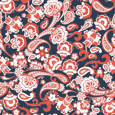 Çiçekli desensiz desen. damasör vektör arkaplanı