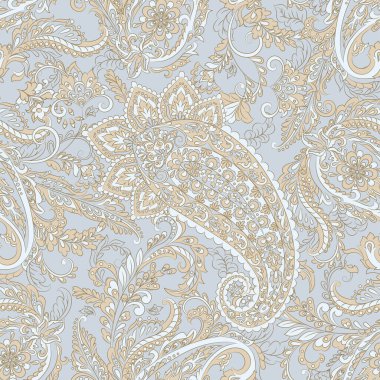 Şal desenli, desensiz bir süs. Vektör illüstrasyonu