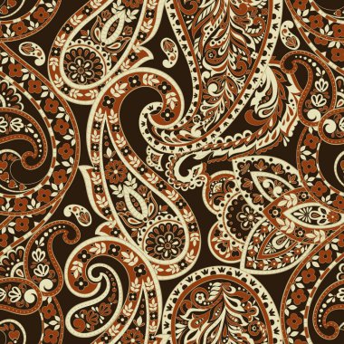 Paisley dikişsiz desen. Batik biçiminde vintage arkaplan