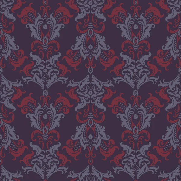 Damast Seamless Pattern Florale Vintage Tapete — Stockvektor