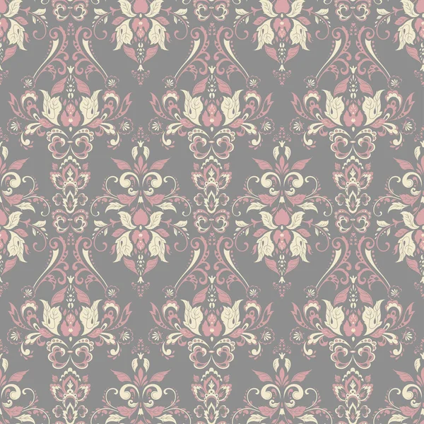 Vector Patrón Floral Barroco Adorno Floral Clásico Textura Vintage Para — Vector de stock