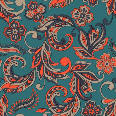 Hint tarzında kusursuz desenli beyaz çiçekler. Çiçek vektör arkaplanı