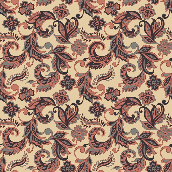 Tissu Floral Motif Vectoriel Sans Couture — Image vectorielle