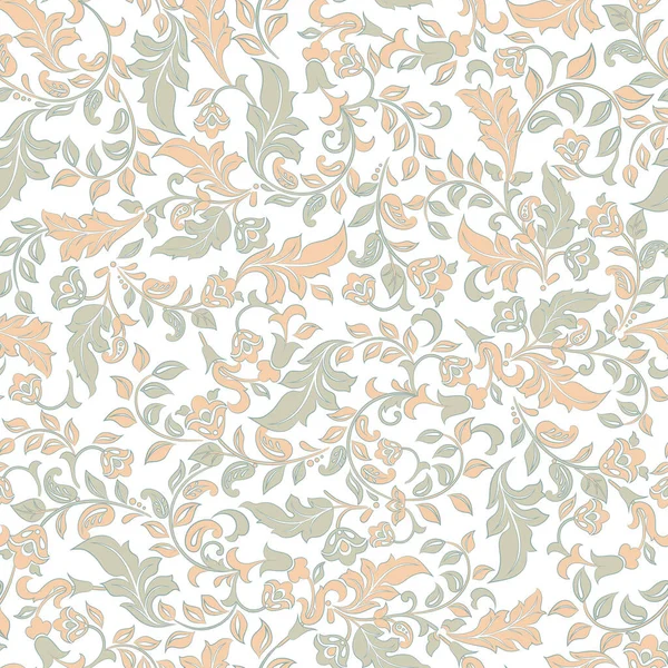 Vintage Flowers Seamless Pattern Floral Vector Background — Stock Vector