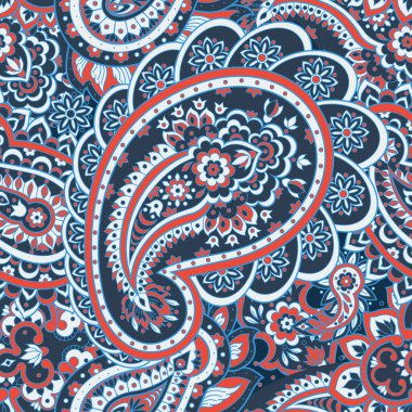 Şal desenli. Kusursuz eski çiçek arkaplanı