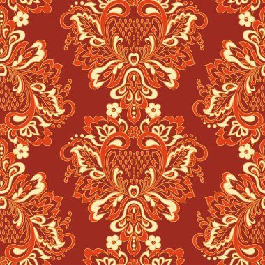 Barok tarzı duvar kağıdı. Çiçeksiz vektör arkaplanı.