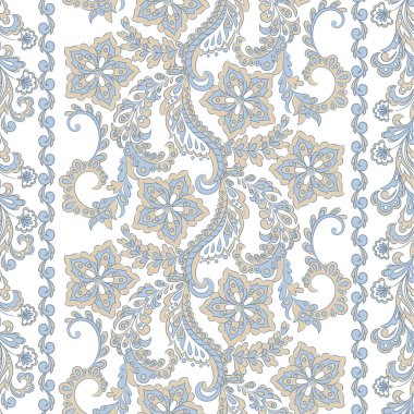 Batik tarzında çiçeksiz desen, vektör arkaplan