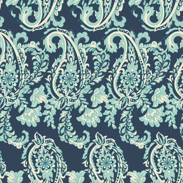 Paisley Motif Sans Couture Papier Peint Vectoriel Coloré — Image vectorielle