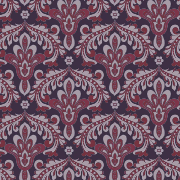 Fond Vectoriel Vintage Sans Couture Vecteur Floral Fond Écran Baroque — Image vectorielle