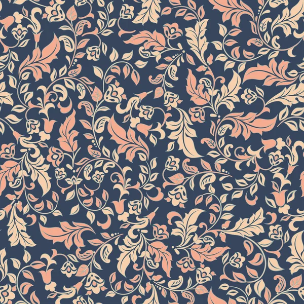 Fleurs Vintage Motif Sans Couture Fond Vectoriel Floral — Image vectorielle