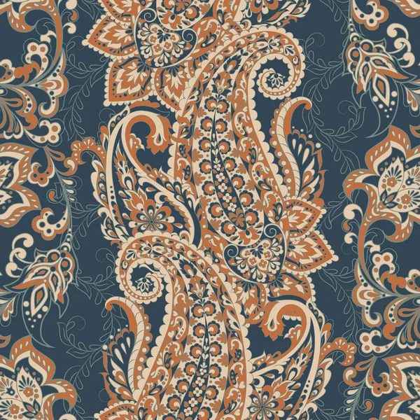 Damask Paisley Seamless Vector 식물학적 — 스톡 벡터