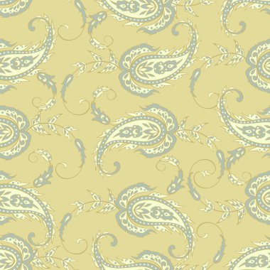 Paisley dikişsiz desen. Batik biçiminde vintage arkaplan